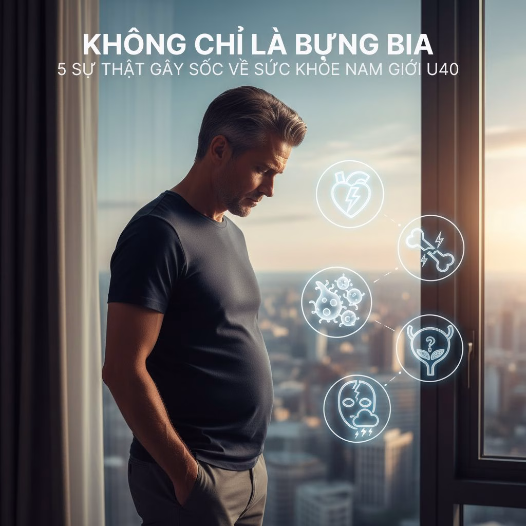 Không Chỉ Là Bụng Bia: 5 Sự Thật Gây Sốc Về Sức Khỏe Nam Giới U40 Mà Bạn Cần Biết 1