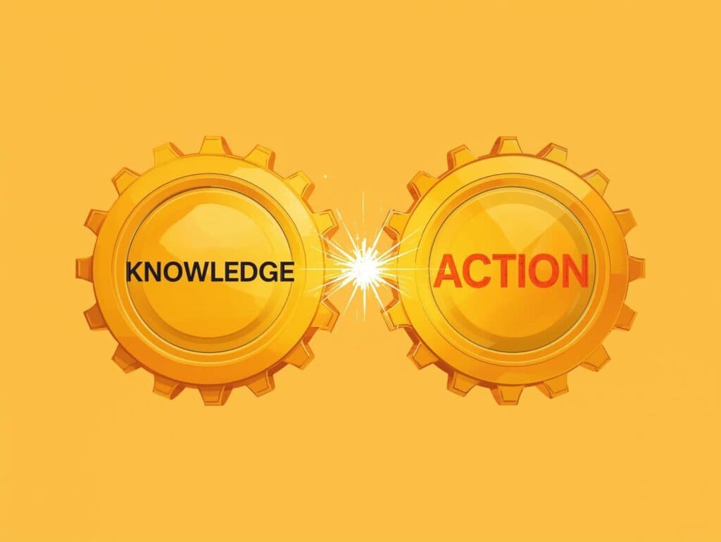 Tự Học Hiệu Quả: Lộ Trình 5 Bước Biến Bạn Thành "Thợ Săn" Kiến Thức Bất Bại chuyển đổi từ lý thuyết (theory) sang hành động (action)